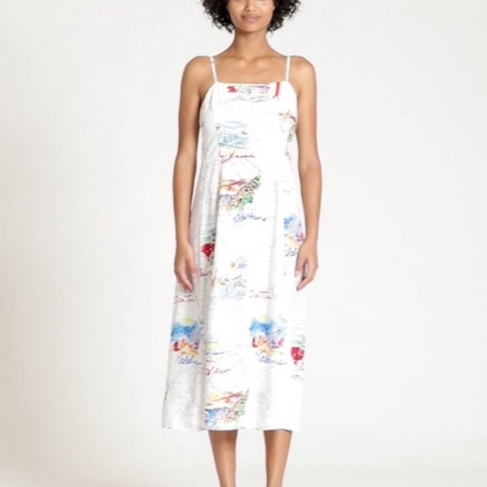 SALE — GAP Multicolor World Travel Map Strappy Dress
